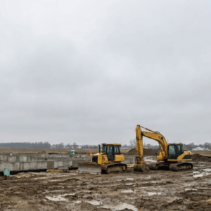 a stalled construction site