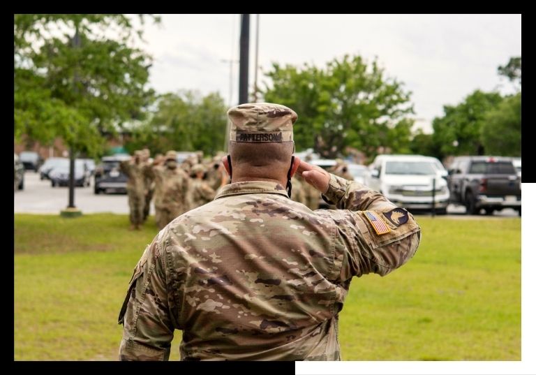 military member saluting