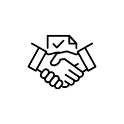 handshaking icon representing partnership