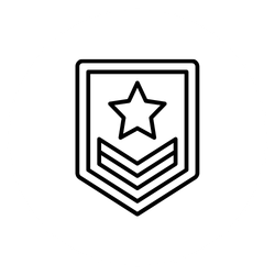 icon representing military affiliation