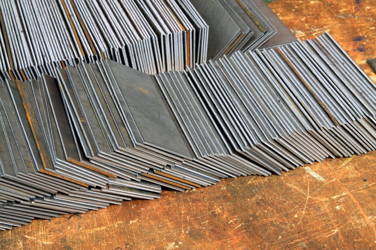 Metal sheets.